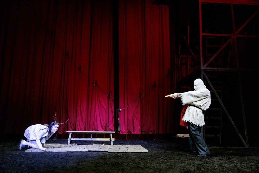 Justyna Kowalska (Dobra Nowina), Adam Szczyszczaj (Dyzio). Fot. Przemysław Jendroska